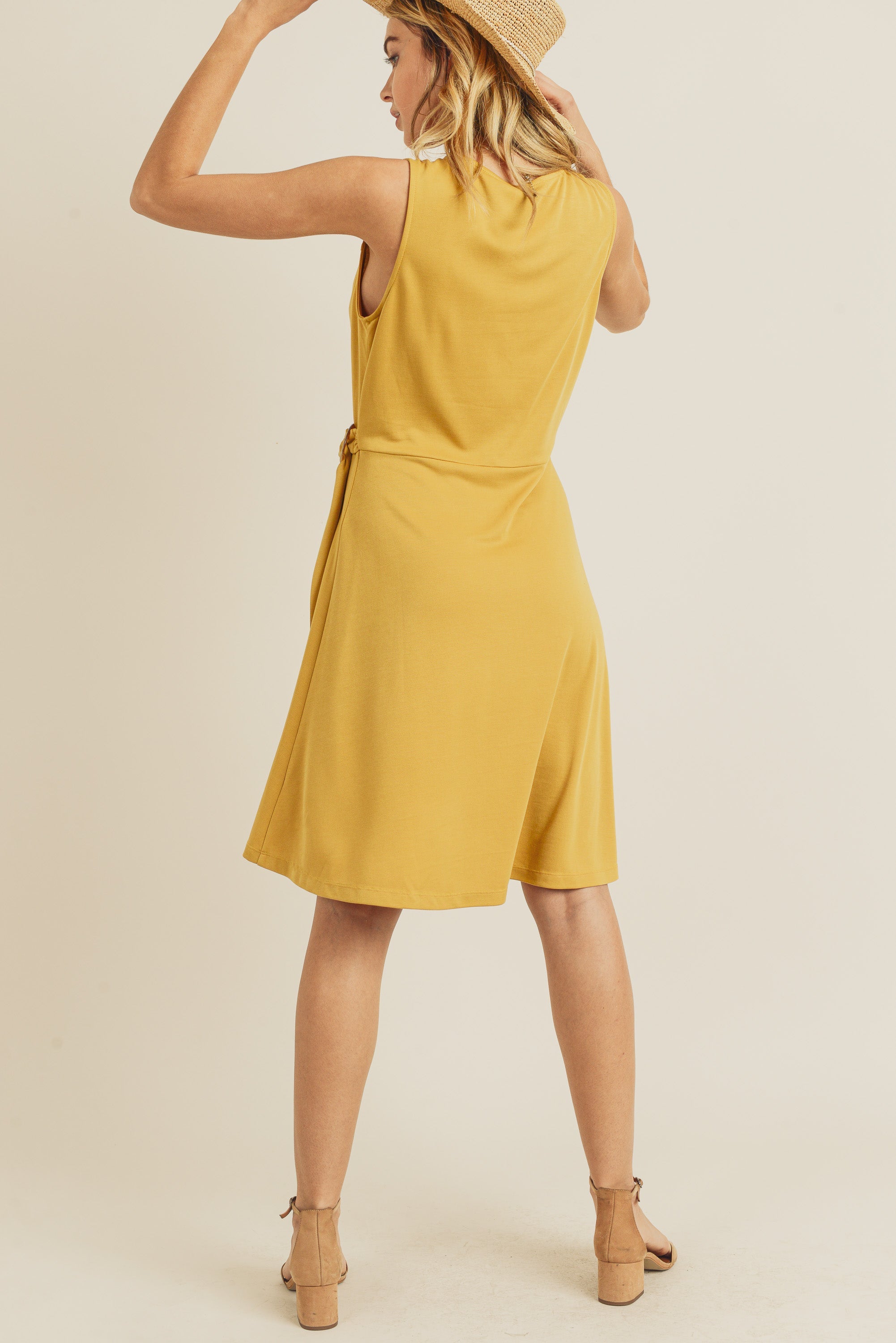 Short Sleeveless Wrap Dress