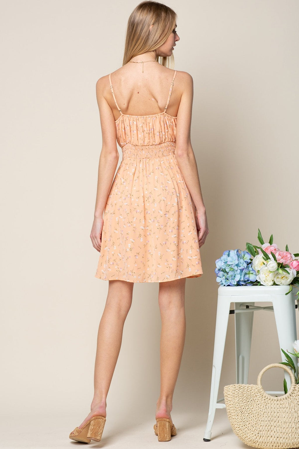 Short Spaghetti Strap Ruffle dress